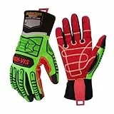 Seibertron HIGH-VIS HDC5 Schnittschutzklasse 5 Deckhand Schlagfestes Arbeitshandschuhe Montagehandschuhe Öl und Gas Sicherheit Handschuhe Dornensichere und Stichfeste Gartenhandschuhe XL