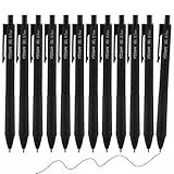 YISAN Schwarze Gelstifte, schwarze Tinte, feine Spitze, 0,7 mm, schnell trocknend, einziehbar, glattes Schreiben für Tagebücher und Notizen, 71099