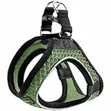 HUNTER Hundegeschirr Hilo Comfort, Farbe: lindgrün, Easy Step-In Geschirr für kleine bis mittlere Hunde, mit Netzmaterial, reflektierende Elemente, angenehm leicht, modernes Design, Größe: S-M