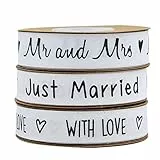 MILISTEN Baumwoll-Buchstabenbänder, Nähen, Basteln, Weihnachtsbaum-Bänder, Hochzeitsbänder, Geschenkbänder, Hochzeitsband, dekoratives Band für Schleifen, Schleifen, Rolle