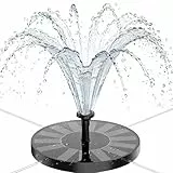 AISITIN Solarbrunnen für Draussen, Solar Springbrunnen mit 4 Stützstangen