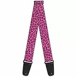 Gitarrengurt Leopard Pink Fuchsia 2' breit