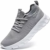 Damyuan Laufschuhe Herren Schuhe Sneaker Sportschuhe Turnschuhe Wanderschuhe Tennisschuhe atmungsaktiv leichte Gymnastikschuhe Freizeit straßenlaufschuhe Grau 45