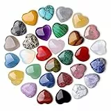 XIANNVXI 30PCS Kristalle Herz Valentinstag Edelsteine Herzen Steine Kristall Stein Liebe Chakra Steine Set Room Dekosteine Gastgeschenke Hochzeit Geschenk für Freundin