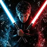 Laserschwert Kinder, RGB 15 Farben 2 in 1 Lichtschwert, Duell Lightsaber mit 4 Modi und Sounds, USB-C Wiederaufladbar FX Lichtschwert Spielzeug für Kinder und Erwachsene Halloween Cosplay(60CM 2PC)