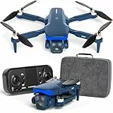 Drohne mit LED Blau Lampe, Bürstenloser Motor Drohnes mit HD 1080P Kamera Drohne für Anfänger,Mini RC Quadrocopter mit FPV 5GHZ WiFi Übertragung, 3D Flip,Höhenhaltung