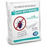 Sweet Night 0210816 Anti-Bettwanzen- und Anti-Milben-Matratzenbezug mit Reißverschluss, ohne chemische Behandlung, Polyester, Baumwolle, weiß, 120 cm x 200 cm x 25 cm