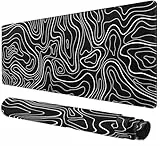 Rcege Großer Mauspad für Schreibtisch - 800x400mm Gaming-Mauspad mit genähten Kanten, Nicht rutschender Unterlage, Schreibtischmatte für Tastatur und Maus
