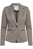 ICHI IHKATE Damen Blazer Kurzblazer Jacke mit Stretch und Reverskragen, Größe:M, Farbe:Nomad (161212)