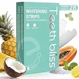 Zahnaufhellung Whitening Strips, Bleaching Streifen: Teethbliss Bleaching Zähne Streifen, sicher für den Zahnschmelz, Schnelles Entfernen Aller Flecken, Weiße Zähne für Kaffeetrinker, 14 Behandlungen