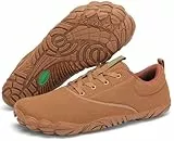 SAGUARO Barfußschuhe Herren Barfuss Schuhe Damen Bequem Leicht Barfußlaufschuhe Outdoor & Indoor Fitnessschuhe Knit Barefoot Shoes für Training Walking Trail Wander Joggen, Braun, 42 EU