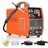FEIFANKE WIG Schweißgerät AC DC 230V 200A Inverter Schweissgerät IGBT Puls Aluminium Schweißgerät 7 in 1 Elektroden Schweißgerät mit Digitaler LED Anzeige und WP26 WIG Brenner Zur Edelstahl Aluminium