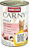 animonda Carny Katzen Nassfutter Pute + Huhn + Shrimps (6 x 400g), getreidefreies Katzen Nassfutter ohne Zucker, mit frischen fleischigen Zutaten