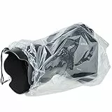 JJC RI-S Einweg-Regenschutzhülle (Regenschutz, Regenhülle) - z.B. für spiegellose Systemkameras (DSLM-Kameras) - 2 STK. - transparent