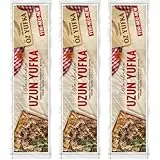 Öz Yufka Filo-Teigblätter lang Teigblätter Täglich frischer Teig - Frisches Gebäck, Teigblätter Filoteig 470 Gramm x 3 Packungen mit Pufai Grocery