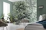 Komar Vlies Fototapete Emerald Flowers - Wohnzimmer, Schlafzimmer, Dekoration, Tapete, Größe: 300 x 280 cm (Breite x Höhe) - 6 Bahnen - Bahnbreite 50 cm