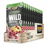 BELCANDO Frischebeutel [12x125g Wild mit Hirse & Preiselbeeren] | Nassfutter für Hunde | Feuchtfutter Alleinfutter im Einzelportionsbeutel