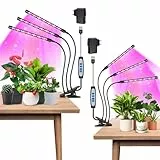 Garpsen Pflanzenlampe LED, 2PCS 3 Heads Pflanzenlampe Vollspektrum für Zimmerpflanzen, 120 LEDs Pflanzenlicht, with 3 Modi Wechseln & Auto ON/Off 6/12/16H Timer, 5 Helligkeitsstufen