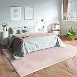 Mia's Teppiche Olivia Wohnzimmer/Schlafzimmer Teppich - waschbar - 160x220 cm, Rosa