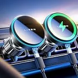 LISEN 15W für Magsafe Autohalterung Handyhalterung Auto mit Ladefunktion, Mag Safe Ladegerät Auto Lüftung Kfz-Handyhalterung mit Ladefunktion,Ladegerät Magnet für iPhone 16/15/14/13/12 Serie