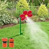Wassersprinkler Kinder Outdoor, Crazy Daisy Sprinkler, 360° Rasensprinkler Tanzende Blume, Wasserblume für Garten Kinder, Rasensprenger Wasserspielzeug mit Gartenschlauch Anschluss (B)