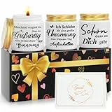 Geschenke für Frauen, Geburtstagsgeschenk für Frauen, Freundin, Kerzen, Duftkerzen im Glas, Personalisierte Geschenkset, Muttertagsgeschenke zum Mama, 3pcs kerze mit Spruch