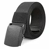 LXMY Arbeitsgürtel Herren,Gürtel Herren,Verstellbarer Nylon Outdoor Stoff Gürtel,Keine Metallschnalle, Schneller Pass durch die Flughafensicherheit,Geeignet für Arbeit und Reisen