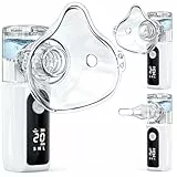Inhalationsgerät Inhalator, Tragbar Inhaliergeräte Leise Inhalator Vernebler für Erwachsene und Kinder, USB Wiederaufladbar Inhalator für Reisen und Zuhause