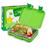 schmatzfatz Junior Brotdose für Kinder mit Fächern, Bunte, Unterteilt & Auslaufsicher, BPA-Freie Lunchbox für Kita, Bento Box, Sichere Vesperdose