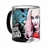 Elbenwald Suicide Squad Tasse Harley Quinn Lovely Girl Rundumdruck 320 ml Keramik blau