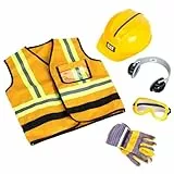 Theo Klein 3224 Caterpillar Bauarbeiterweste | Mit Helm, Handschuhen, Brille und Ohrenschützern | Schutzweste passt 3-6-Jährigen | Maße: 43 cm x 38 cm x 14 cm | Spielzeug für Kinder ab 3 Jahren