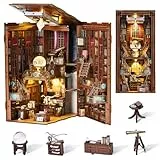 MiniCity Book Nook Kit, DIY Miniatur Puppenhaus Booknook Kit, 3D Wooden Puzzle Bookend Bookshelf Insert Decor mit LED-Licht und Staubschutzhülle für Jugendliche und Erwachsene (Beyond Library)