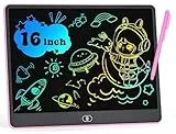 Bunte LCD Schreibtafel Kinder 16 Zoll, Maltafel Zaubertafel Writing Tablet Ektronischer Grafiktablet 3-12 jährige mädchen Jungen kinder Spielzeug Geschenke