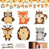 Huanmin 13 Stück Tier Herbst Bastelset Kinder, DIY Bastelset Kinder, Her-bst Kreativset Herbst Bastelset, Moosgummi Bastel-set kinder, Bastel-set kin-der 3 jahre
