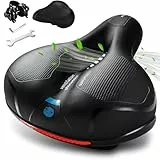 ROCK TAKIN Fahrradsattel Herren und Damen, Bequem Weich Fahrrad Sattel mit Memory-Foam Breiter Fahrradsitz mit Doppelten Stoßdämpfenden Reflektierenden Streifen Ergonomisch Sattel für Rennrad MTB