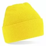 Beechfield, Acryl-Strickmütze für Erwachsene, zum Aufschlagen, Unisex Einheitsgröße gelb