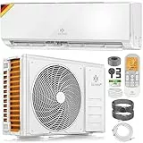KESSER® Klimaanlage Set Split, WiFi/App Funktion Klimagerät, Kühlen A++/Heizen A+, 12000 BTU/h (3.400W) sehr leise, Kältemittel R32, Fernbedienung, Timerfunktion, Montagematerial, Weiß