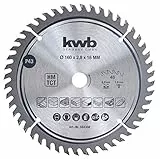 kwb Kreissägeblatt 160 x 16 mm, sehr feiner Schnitt, Sägeblatt geeignet für Arbeitsplatten, Holz und beschichtete Platten