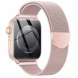 OULUOQI Ersatzarmband Kompatibel mit Apple Watch Armband 40mm 42mm 41mm 38mm 46mm 45mm 44mm Damen Herren, Einstellbar Edelstahl Metall Armbänder für iWatch Series 11 10 9 8 7 6 5 4 2 SE 3 Ultra 3