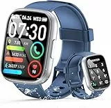 Cillso Smartwatch Herren Damen, 1,95' HD Touch Fitnessuhr mit Telefonfunktion, 110+Sportmodi Smart Watch Fitness Tracker mit Pulsmesser Schlafmonitor Schrittzähler, IP68 Wasserdicht Sportuhr, Blau