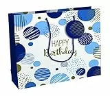 Clairefontaine 32487-6C - Geschenktasche Excellia, XL 37,3x11,8x27,5 cm, ideal für voluminöse Geschenke, Happy Birthday, 1 Stück