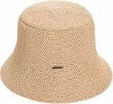 Divina Italian Design Noa Bucket Hut aus synthetischem Stroh, Einheitsgröße – ZH 9287, beige, One size