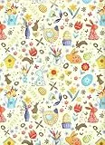 ARKRAFT ostern Geschenkpapier Set 3 Blatt XXL 90 x 65 cm Kunststofffreie Verpackung Papier FSC (18-9338)