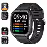 Tipmant Smartwatch Herren mit Telefonfunktion, Schrittzähler Uhr Herren IP68 Wasserdicht Fitness Tracker mit Pulsuhr SpO2 Schlafmonitor Stoppuhr Message Reminder, Sportuhr Smart Watch für Android iOS