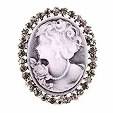 Vintage Kamee Brosche Für Damen Antike Kristall Brosche Im Viktorianischen Stil Perfektes Für Weihnachten Eleganter Anstecker Für Frauen Silberfarben