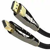 KabelDirekt – DisplayPort Kabel – 2m (4K 60Hz, Version 1.2, Stecker mit Verriegelung, Nylon Ummantelung) – PRO Series