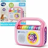 VTech Baby Mein Erster Musik-Player Pink – 40 Lieder & Aufnahmefunktion, LED-Licht, Bluetooth, Mobiler Musikspaß I Lernspielzeug I Tragegriff I Kopfhöreranschluss I Kinder 2-5 Jahre