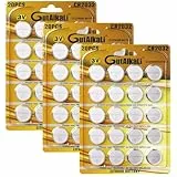 GutAlkaLi 60 Stück CR2032 3V Batterien CR 2032 Knopfzelle (Lithium Knopfzellen - 3 Volt im 60-er Pack)
