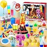 UNGLINGA 210 Experimente Kits für Kinder, Jungen Mädchen Spielzeug Geburtstag Geschenke Ideen, Chemie-Set, Mint-Fächer Aktivitäten Bildungsprojekt, Vulkan Wissenschaft Kit