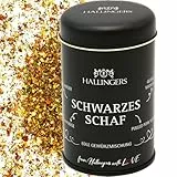 Hallingers BBQ Schwarzes Schaf - Gewürz-Mischung für Fleisch, Schafskäse & Marinaden (Dose) - Geschenk im Sommer & als perfektes Grillgeschenk | Geburtstag Glückwunsch Neues Zuhause Danke Freundschaft